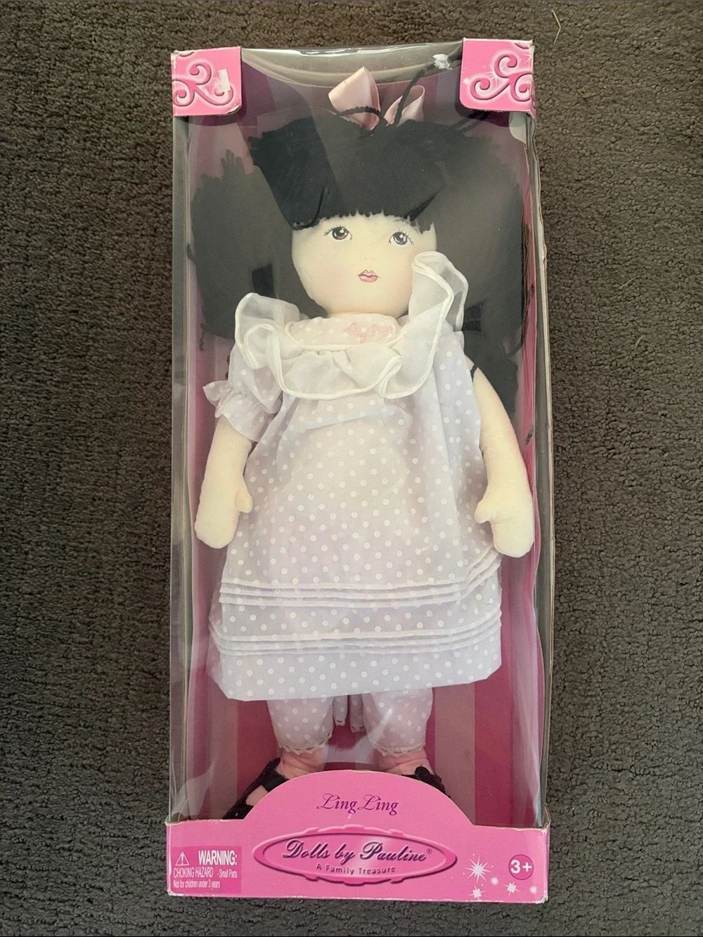 Vintage Dolls By Pauline 16" Asian Cloth Ling Ling New In Box-Zing Zing
